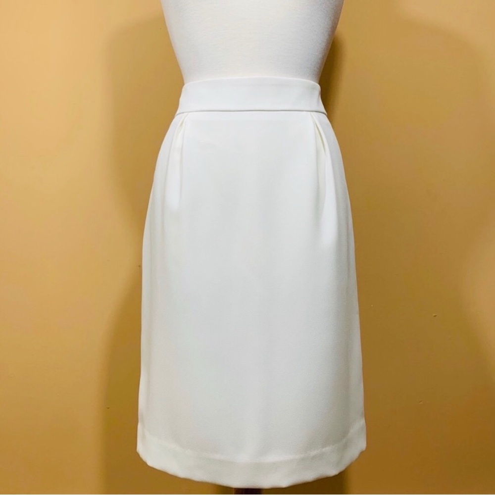 Neiman Marcus Pencil White Cream Pencil Skirt 4